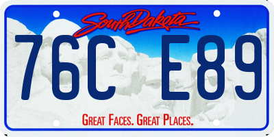 SD license plate 76CE89