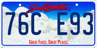 SD license plate 76CE93
