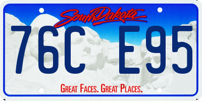 SD license plate 76CE95