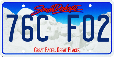 SD license plate 76CF02