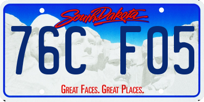 SD license plate 76CF05
