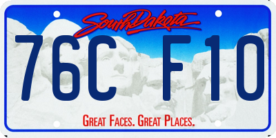SD license plate 76CF10