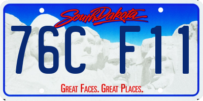 SD license plate 76CF11