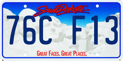 SD license plate 76CF13