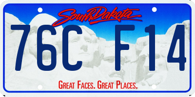 SD license plate 76CF14