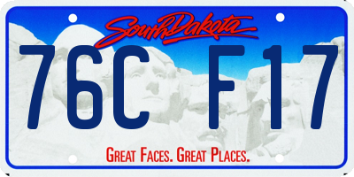 SD license plate 76CF17
