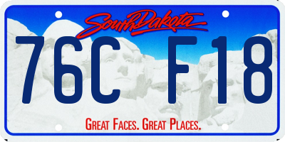SD license plate 76CF18