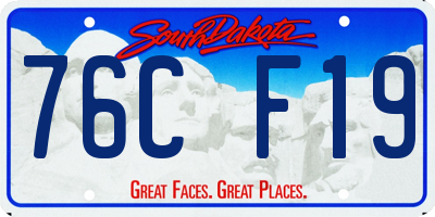 SD license plate 76CF19