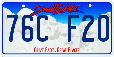 SD license plate 76CF20