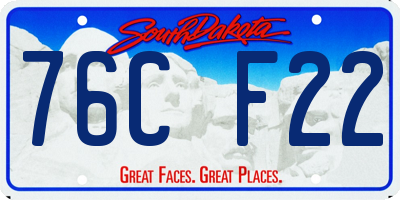 SD license plate 76CF22