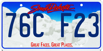 SD license plate 76CF23