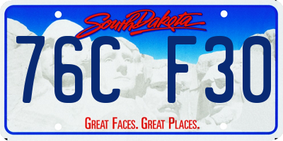 SD license plate 76CF30