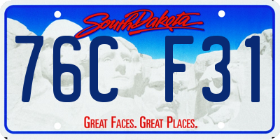 SD license plate 76CF31
