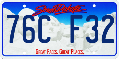 SD license plate 76CF32
