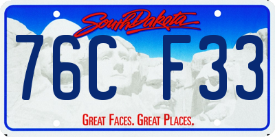 SD license plate 76CF33