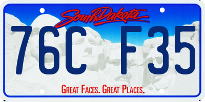 SD license plate 76CF35