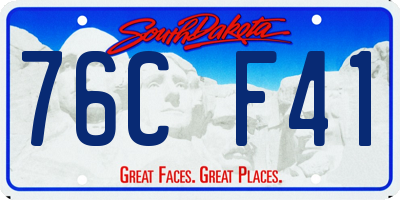 SD license plate 76CF41