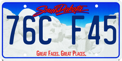 SD license plate 76CF45
