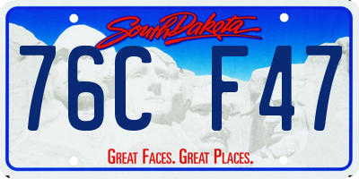 SD license plate 76CF47