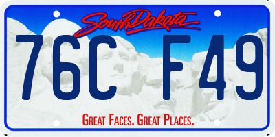 SD license plate 76CF49