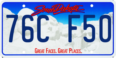 SD license plate 76CF50