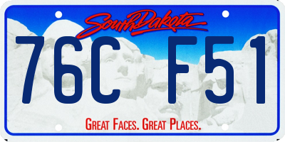 SD license plate 76CF51