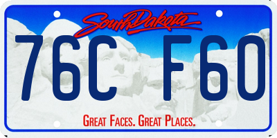 SD license plate 76CF60
