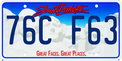 SD license plate 76CF63