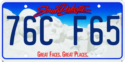 SD license plate 76CF65