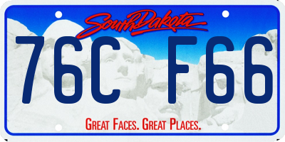 SD license plate 76CF66