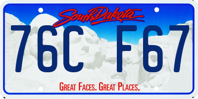SD license plate 76CF67