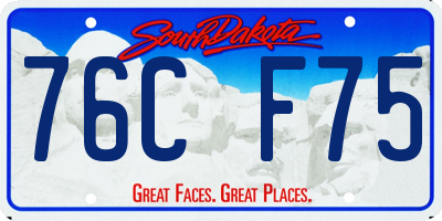 SD license plate 76CF75