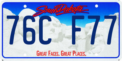 SD license plate 76CF77