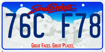 SD license plate 76CF78