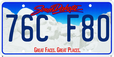 SD license plate 76CF80