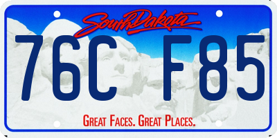 SD license plate 76CF85