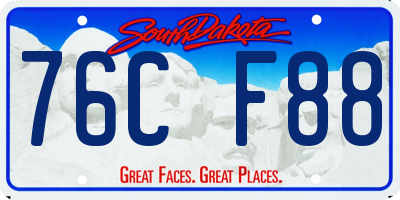 SD license plate 76CF88