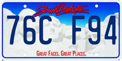 SD license plate 76CF94