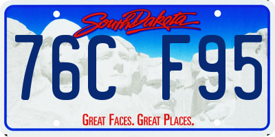 SD license plate 76CF95