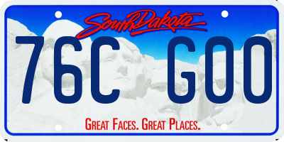 SD license plate 76CG00