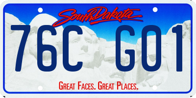 SD license plate 76CG01