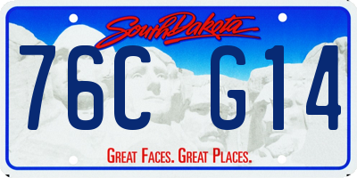 SD license plate 76CG14