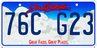 SD license plate 76CG23