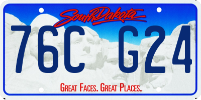 SD license plate 76CG24