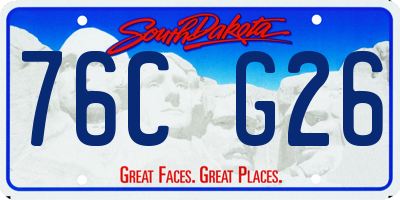 SD license plate 76CG26