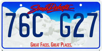 SD license plate 76CG27