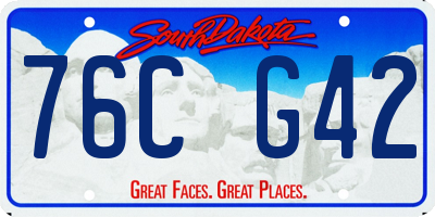 SD license plate 76CG42