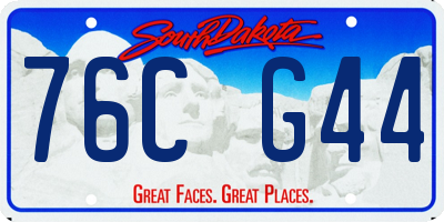 SD license plate 76CG44