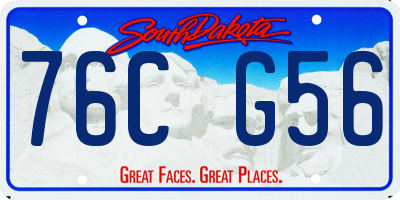 SD license plate 76CG56
