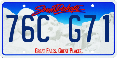 SD license plate 76CG71